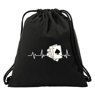Funny Poker Lover Design For Gamblers Poker Player Drawstring Bag