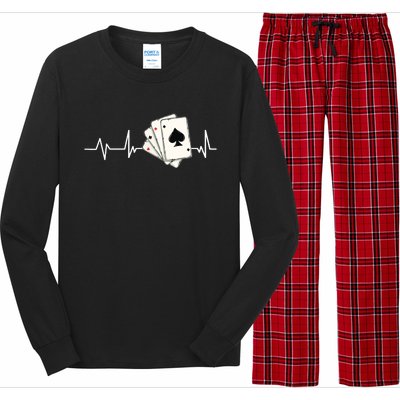 Funny Poker Lover Design For Gamblers Poker Player Long Sleeve Pajama Set