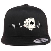 Funny Poker Lover Design For Gamblers Poker Player Flat Bill Trucker Hat