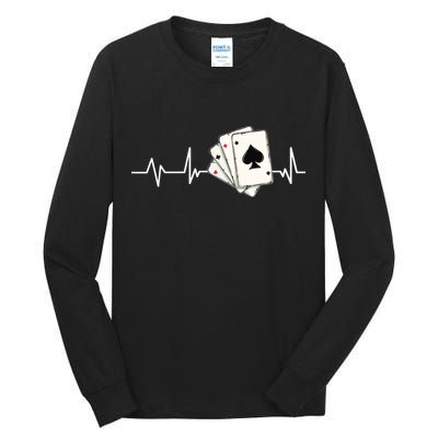 Funny Poker Lover Design For Gamblers Poker Player Tall Long Sleeve T-Shirt