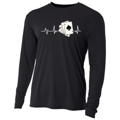 Funny Poker Lover Design For Gamblers Poker Player Cooling Performance Long Sleeve Crew