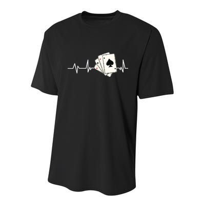 Funny Poker Lover Design For Gamblers Poker Player Youth Performance Sprint T-Shirt