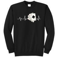 Funny Poker Lover Design For Gamblers Poker Player Tall Sweatshirt