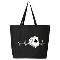 Funny Poker Lover Design For Gamblers Poker Player 25L Jumbo Tote