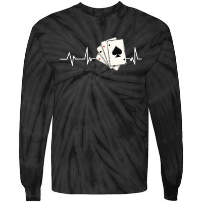 Funny Poker Lover Design For Gamblers Poker Player Tie-Dye Long Sleeve Shirt