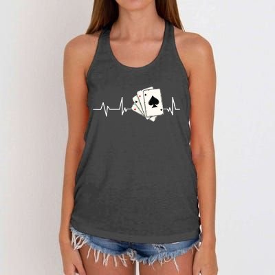 Funny Poker Lover Design For Gamblers Poker Player Women's Knotted Racerback Tank