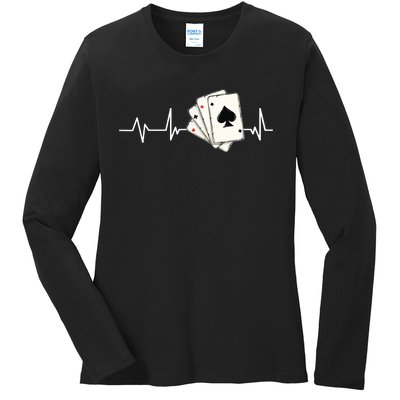 Funny Poker Lover Design For Gamblers Poker Player Ladies Long Sleeve Shirt