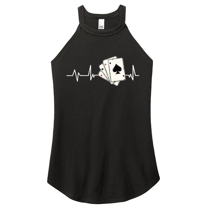 Funny Poker Lover Design For Gamblers Poker Player Women's Perfect Tri Rocker Tank