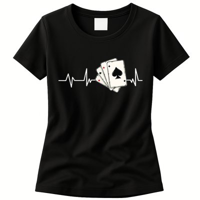 Funny Poker Lover Design For Gamblers Poker Player Womens T-Shirt