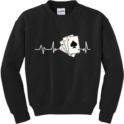 Funny Poker Lover Design For Gamblers Poker Player Kids Sweatshirt