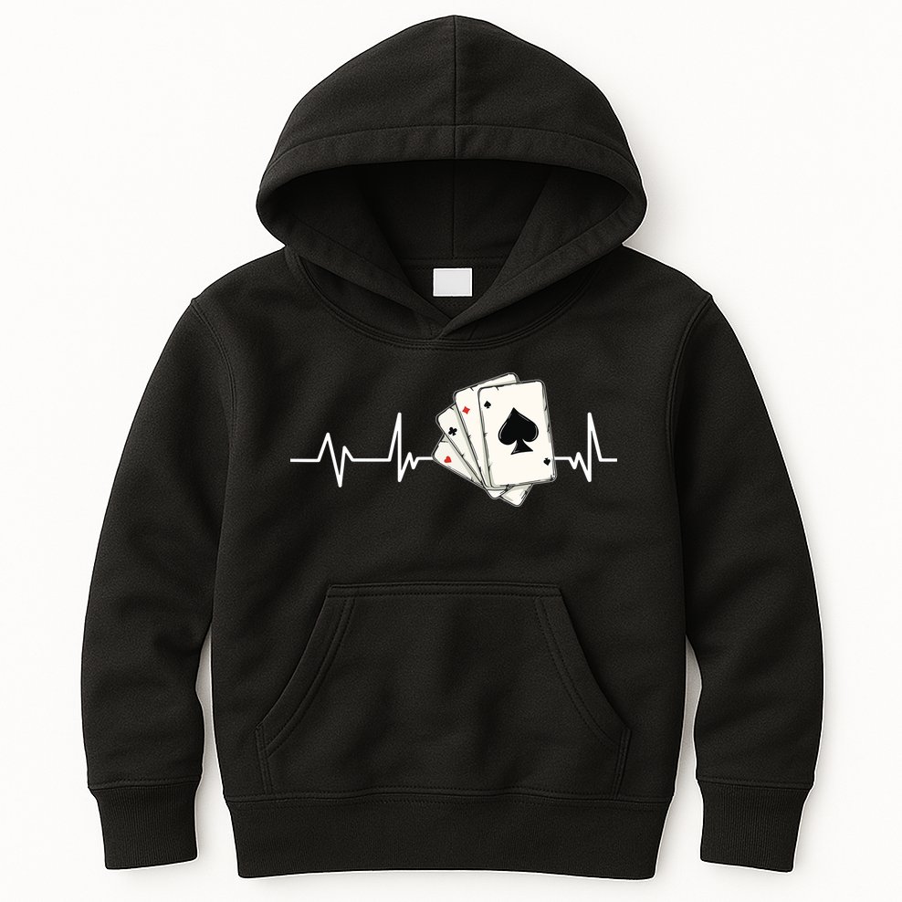 Funny Poker Lover Design For Gamblers Poker Player Kids Hoodie