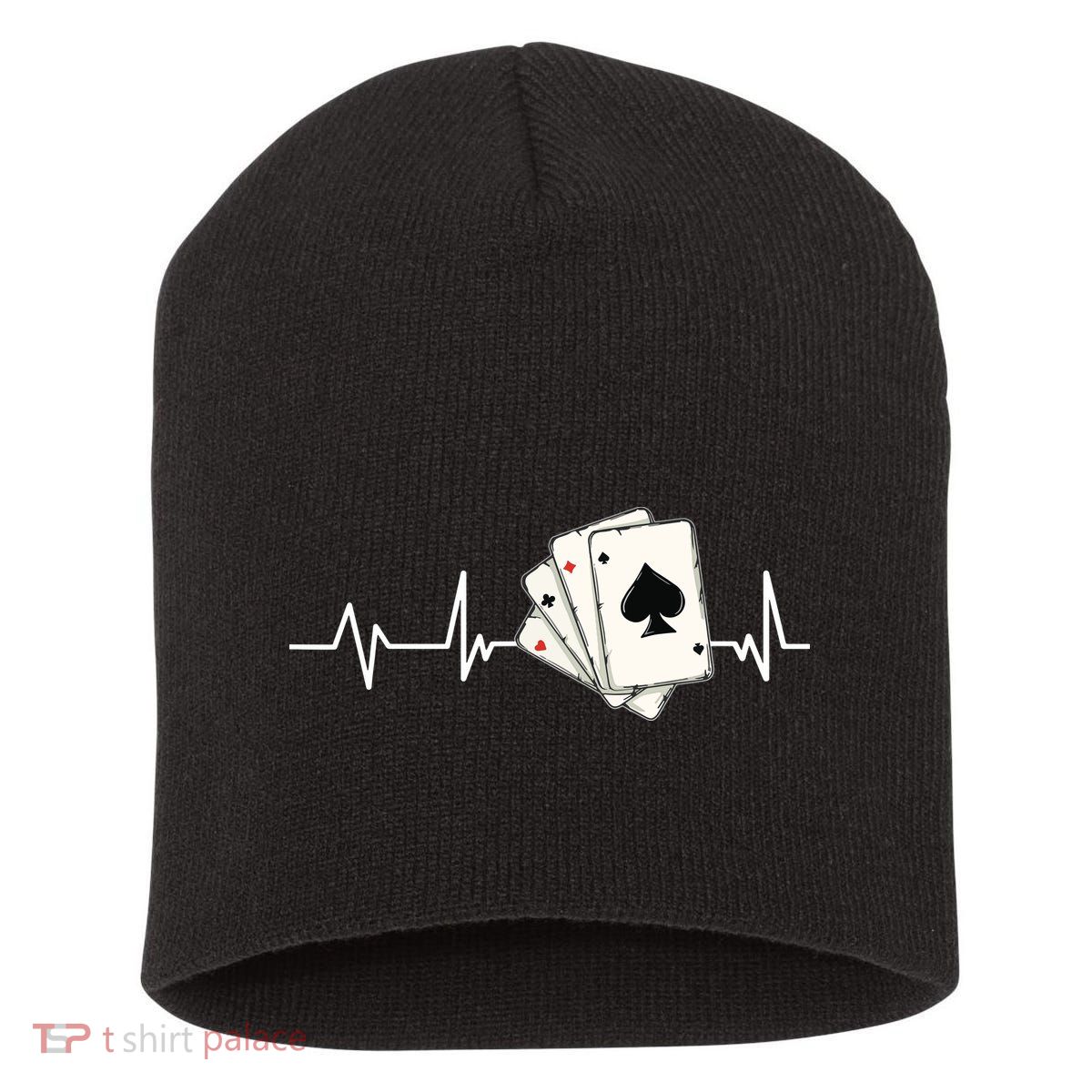 Funny Poker Lover Design For Gamblers Poker Player Short Acrylic Beanie