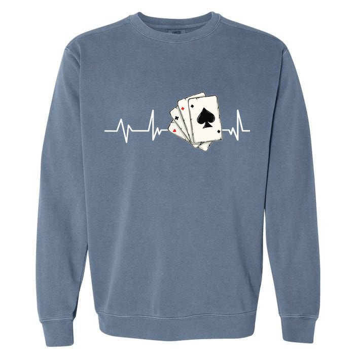 Funny Poker Lover Design For Gamblers Poker Player Garment-Dyed Sweatshirt