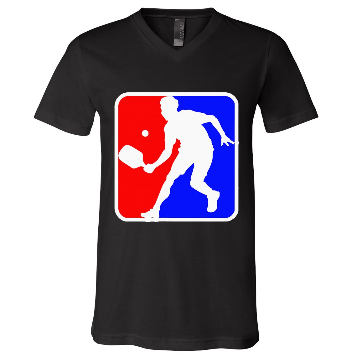 Funny Pickleball Logo V-Neck T-Shirt