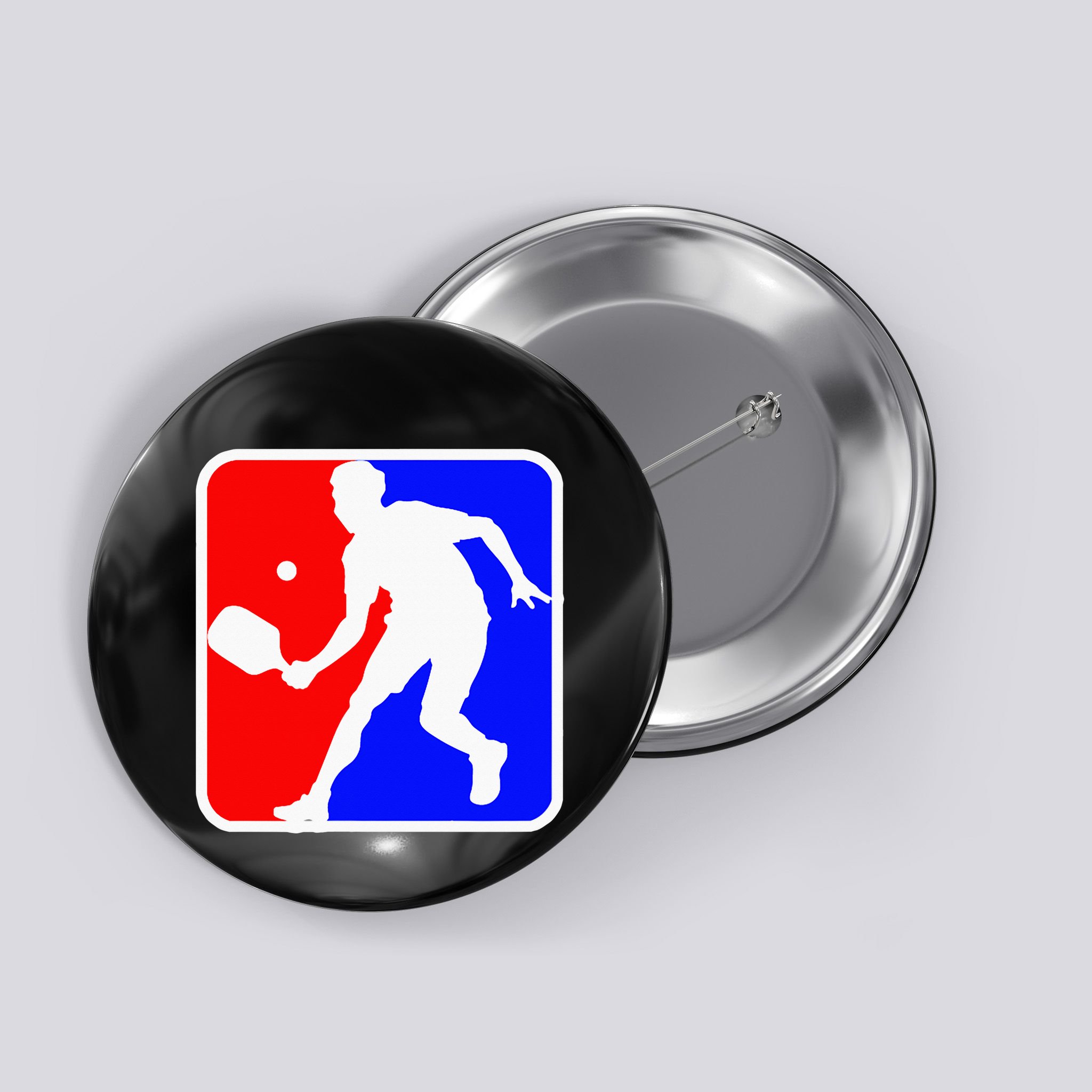 Funny Pickleball Logo Button