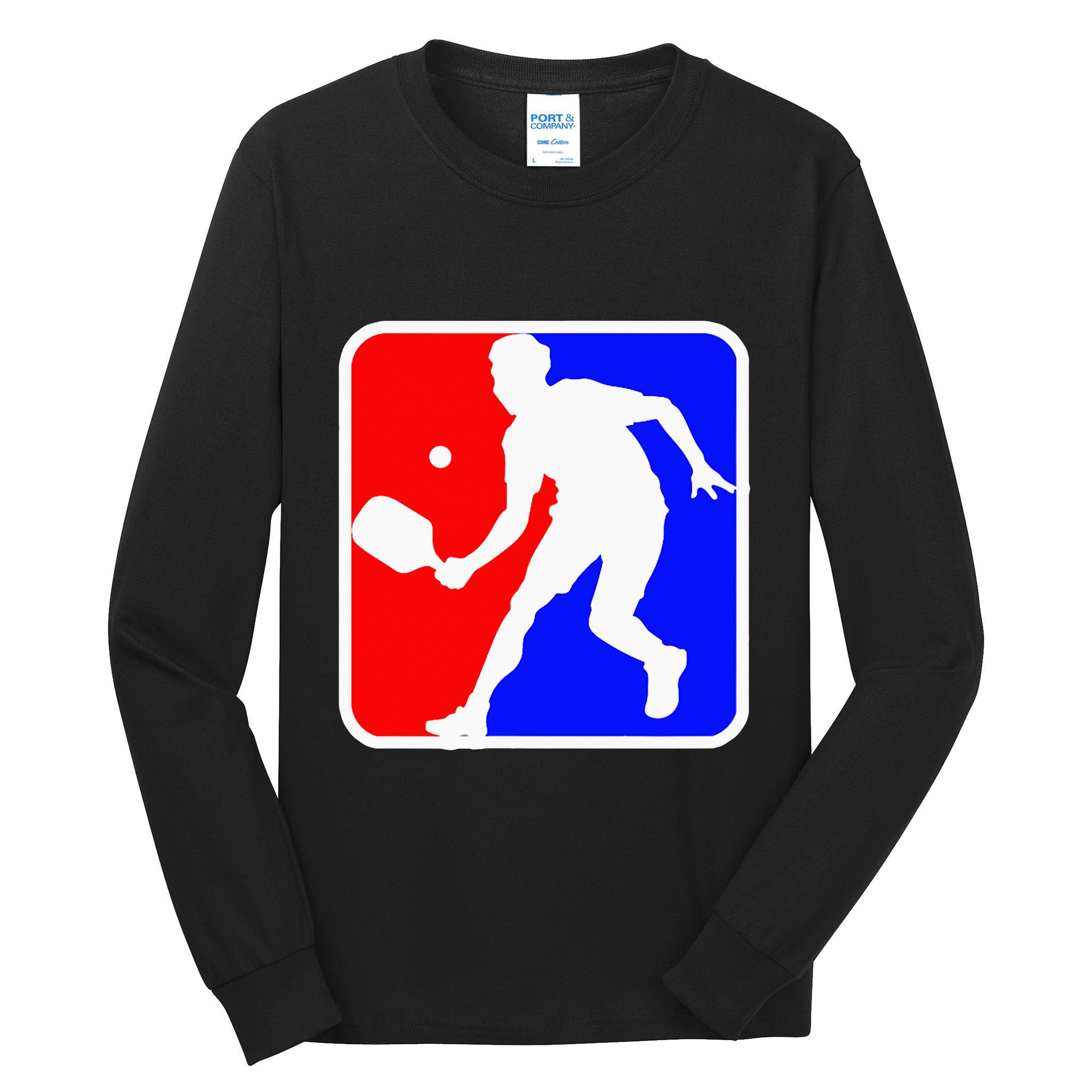Funny Pickleball Logo Tall Long Sleeve T-Shirt