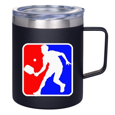Funny Pickleball Logo 12oz Stainless Steel Coffee Mug