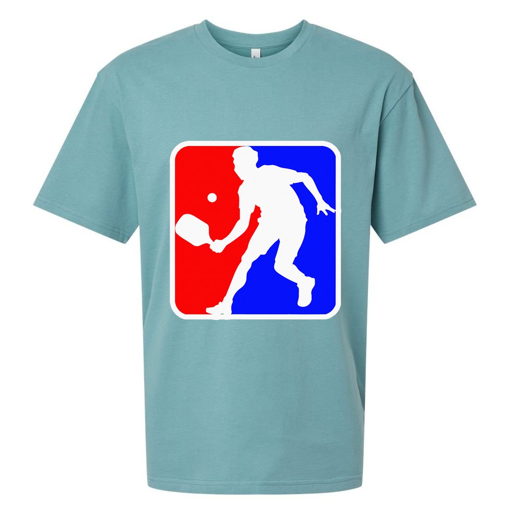 Funny Pickleball Logo Sueded Cloud Jersey T-Shirt