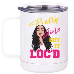 Funny Pretty Locs Afro Gift Cool Loc'd Melanin Gift 12 oz Stainless Steel Tumbler Cup