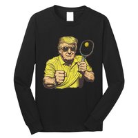 Funny Pickleball Lovers Graphics Pickle Ball Women Dad Long Sleeve Shirt