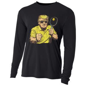 Funny Pickleball Lovers Graphics Pickle Ball Women Dad Cooling Performance Long Sleeve Crew