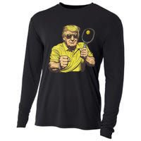 Funny Pickleball Lovers Graphics Pickle Ball Women Dad Cooling Performance Long Sleeve Crew