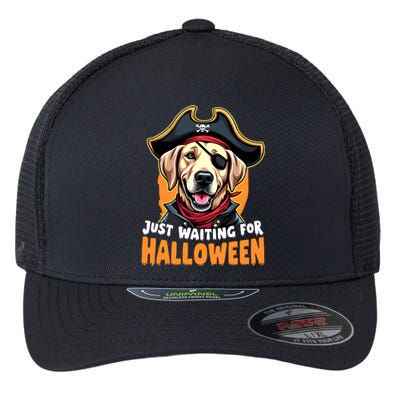 Funny Pirate Labrador Retriever Just Waiting For Halloween Gift Flexfit Unipanel Trucker Cap