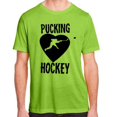 Funny Pucking Love Hockey Adult Novelty Player Fan Gift Adult ChromaSoft Performance T-Shirt