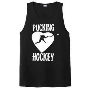 Funny Pucking Love Hockey Adult Novelty Player Fan Gift PosiCharge Competitor Tank