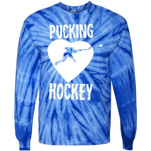 Funny Pucking Love Hockey Adult Novelty Player Fan Gift Tie-Dye Long Sleeve Shirt