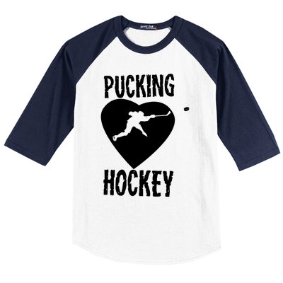 Funny Pucking Love Hockey Adult Novelty Player Fan Gift Baseball Sleeve Shirt