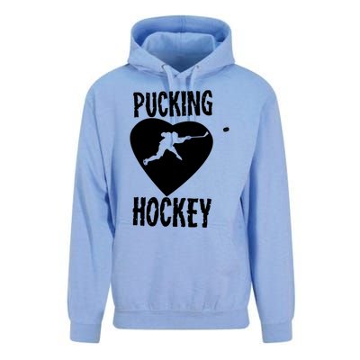 Funny Pucking Love Hockey Adult Novelty Player Fan Gift Unisex Surf Hoodie