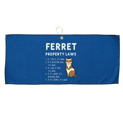 Ferret Property Laws Five Statements By Ferrets Large Microfiber Waffle Golf Towel