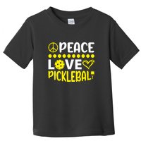 Funny Peace Love Pickleball Sport Gift Toddler T-Shirt