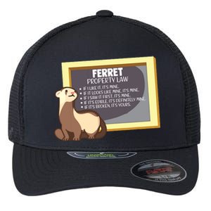 Ferret Property Laws Five Statements Ferret Lovers Funny Flexfit Unipanel Trucker Cap