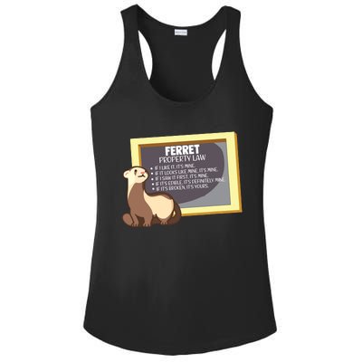 Ferret Property Laws Five Statements Ferret Lovers Funny Ladies PosiCharge Competitor Racerback Tank