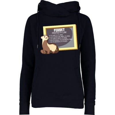 Ferret Property Laws Five Statements Ferret Lovers Funny Womens Funnel Neck Pullover Hood