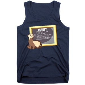 Ferret Property Laws Five Statements Ferret Lovers Funny Tank Top