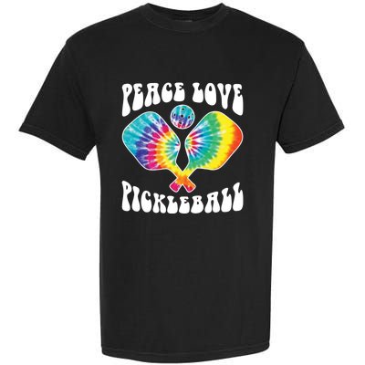 Funny Peace Love Pickleball Vintage Design Garment-Dyed Heavyweight T-Shirt