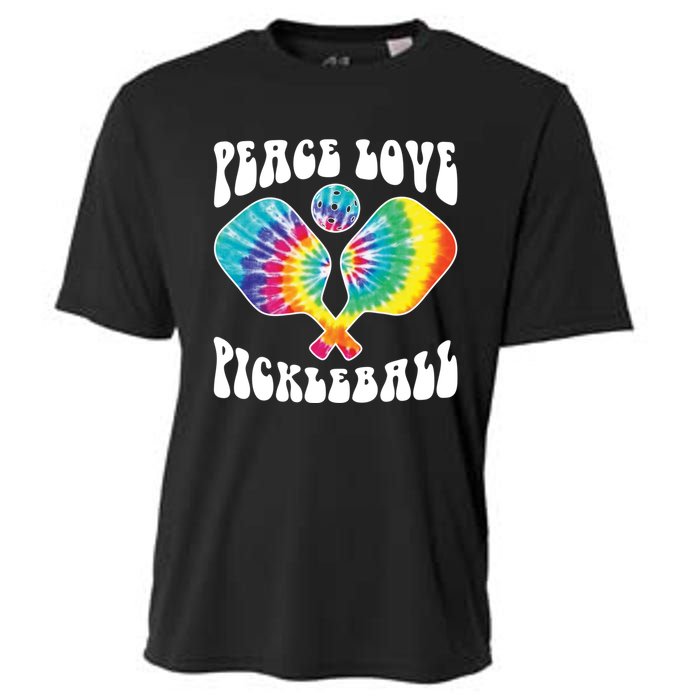 Funny Peace Love Pickleball Vintage Design Cooling Performance Crew T-Shirt