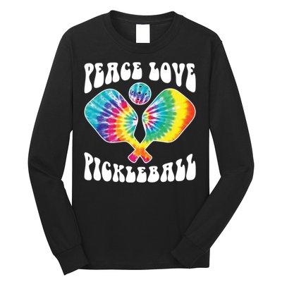 Funny Peace Love Pickleball Vintage Design Long Sleeve Shirt