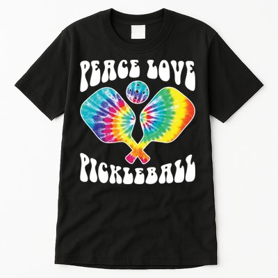 Funny Peace Love Pickleball Vintage Design Tall T-Shirt