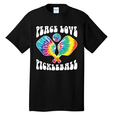 Funny Peace Love Pickleball Vintage Design Tall T-Shirt