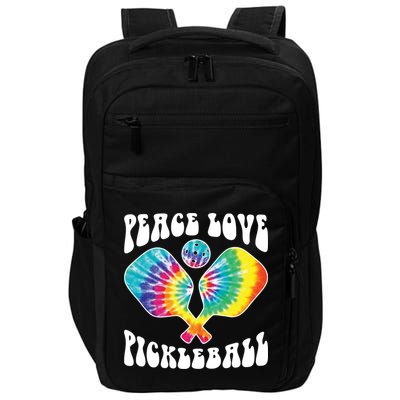 Funny Peace Love Pickleball Vintage Design Impact Tech Backpack