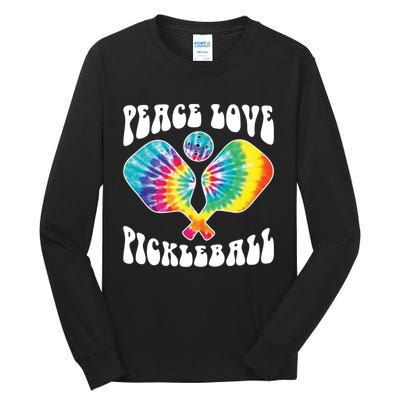 Funny Peace Love Pickleball Vintage Design Tall Long Sleeve T-Shirt