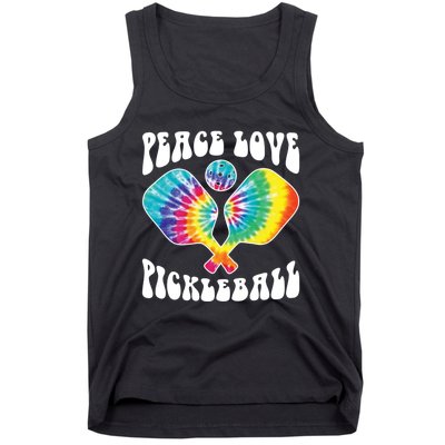 Funny Peace Love Pickleball Vintage Design Tank Top