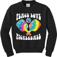 Funny Peace Love Pickleball Vintage Design Kids Sweatshirt