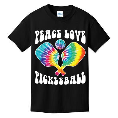 Funny Peace Love Pickleball Vintage Design Kids T-Shirt