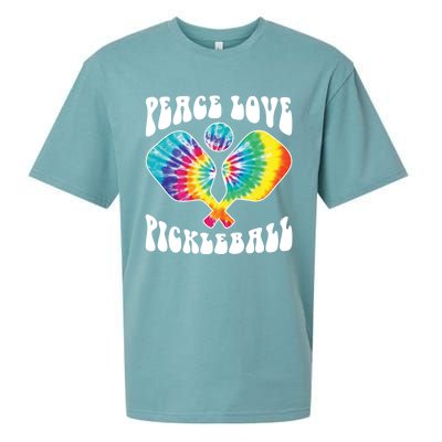 Funny Peace Love Pickleball Vintage Design Sueded Cloud Jersey T-Shirt