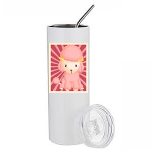 Funny Poodle Lovers Poster Style Heart Valentines Day Love Cute Gift Stainless Steel Tumbler